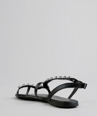 Rasteira-Feminina-com-Bolas-Metalizadas-Preta-9332936-Preto_3