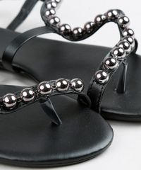 Rasteira-Feminina-com-Bolas-Metalizadas-Preta-9332936-Preto_5