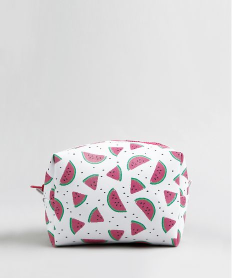 Necessaire-Feminina-Estampada-de-Melancias-Branca-9343056-Branco_1