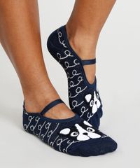 Meia-Sapatilha-Feminina-com-Estampa-de-Cachorro-Azul-Marinho-9320217-Azul_Marinho_2