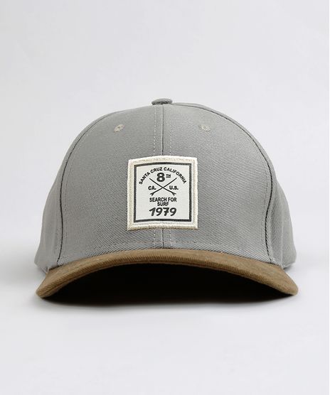 Bone-Masculino-Aba-Curva-com-Bordado--Santa-Cruz-California--Chumbo-9374388-Chumbo_1