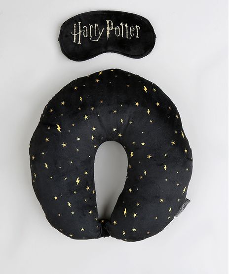 Kit-de-Apoio-de-Pescoco---Tapa-Olho-Harry-Potter-Preto-9312953-Preto_1