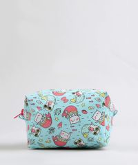 Necessaire-Feminina-Estampada-de-Gato-Sereia-Verde-Claro-9343051-Verde_Claro_1