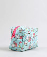Necessaire-Feminina-Estampada-de-Gato-Sereia-Verde-Claro-9343051-Verde_Claro_2