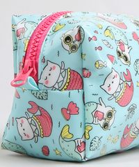 Necessaire-Feminina-Estampada-de-Gato-Sereia-Verde-Claro-9343051-Verde_Claro_3