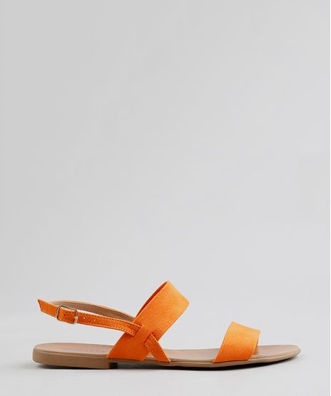 Rasteira-Feminina-com-Tiras-em-Suede-Laranja-9306347-Laranja_1