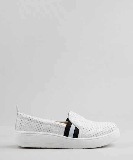 slip on branco moleca