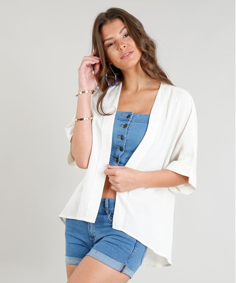 Kimono-Feminino-com-Linho-Manga-Curta-Bege-Claro-9182951-Bege_Claro_1
