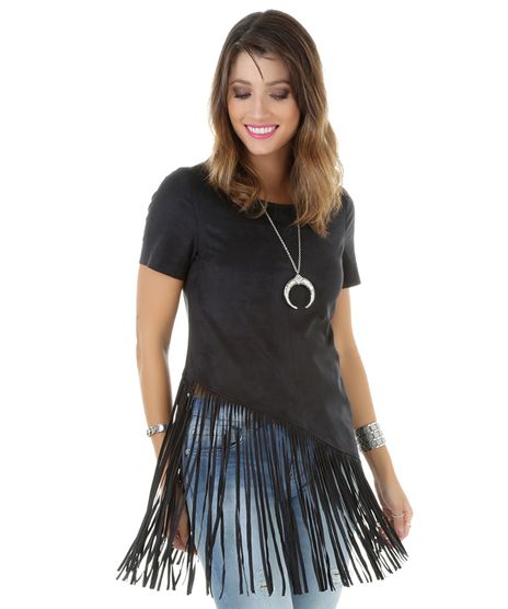 Blusa-em-Suede-com-Franjas-Preta-8180175-Preto_1