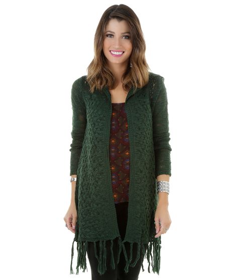 Capa-em-Trico-com-Capuz-Verde-Escuro-8184079-Verde_Escuro_1