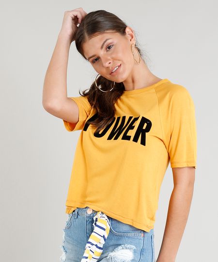 Blusa-Feminina-Ampla--Power--Manga-Curta-Decote-Redondo-Mostarda-9341689-Mostarda_1
