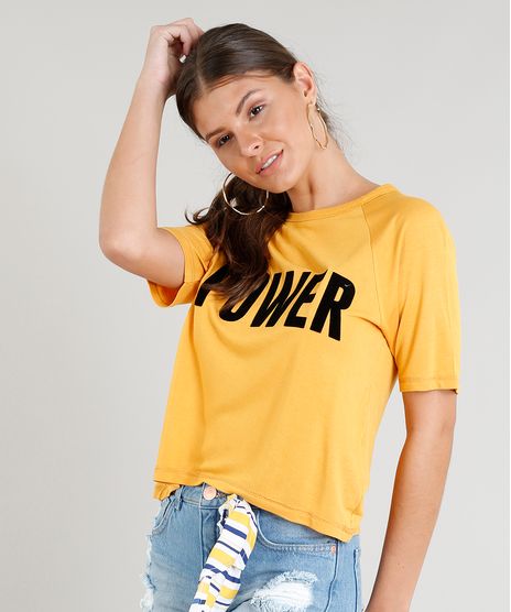 Blusa-Feminina-Ampla--Power--Manga-Curta-Decote-Redondo-Mostarda-9341689-Mostarda_1