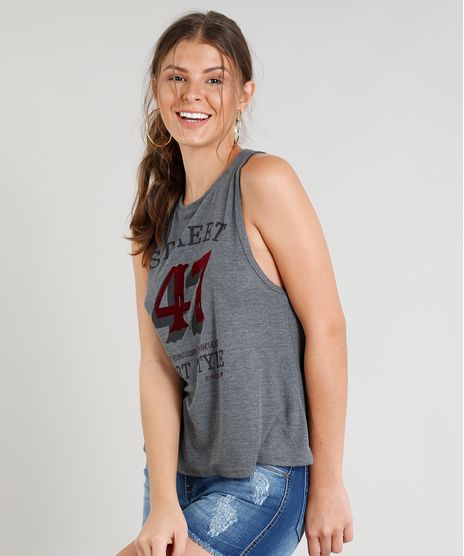 Regata-Feminina-Ampla-Canelada--Street-47--Decote-Redondo-Cinza-Mescla-Escuro-9342378-Cinza_Mescla_Escuro_1