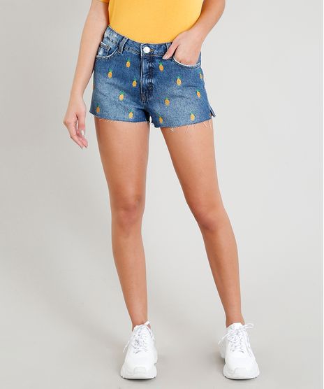 Short-Jeans-Feminino-Boy-com-Bordado-de-Abacaxi-e-Barra-a-Fio-Azul-Medio-9365630-Azul_Medio_1