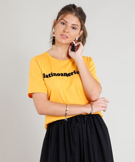 Blusa-Feminina--Latinoamericana--Manga-Curta-Decote-Redondo-Mostarda-9344085-Mostarda_1 Blusa-Feminina--Latinoamericana--Manga-Curta-Decote-Redondo-Mostarda-9344085-Mostarda_1