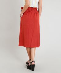 Saia-Clochard-Midi-Feminina-com-Linho-com-Faixa-de-Amarrar-Vermelha-9260044-Vermelho_2