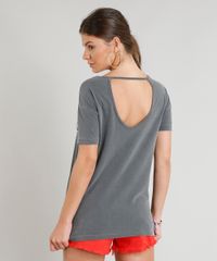 Blusa-Feminina--Wild-Life--com-Vazado-Manga-Curta-Decote-Redondo-Chumbo-9374047-Chumbo_2