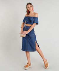 Blusa-Jeans-Ciganinha-Feminina-Cropped-Manga-Curta-Azul-Escuro-9372318-Azul_Escuro_3