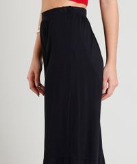 Calca-Pantacourt-Feminina-de-Malha-com-Recorte-Preta-9336436-Preto_4