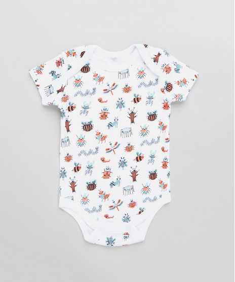 Body-Infantil-Estampado-Insetos-Manga-Curta-Gola-Careca-Branco-9198411-Branco_1