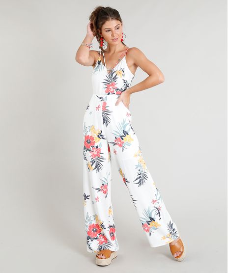 Macacao-Feminino-Estampado-Floral-Alcas-Finas-Decote-V-Branco-9259630-Branco_1