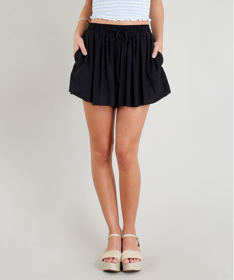 Short-Feminino-Franzido-com-Laco-de-Amarracao-Preto-9319030-Preto_1