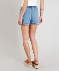 Short-Jeans-Feminino-Running-com-Ziper-no-Bolso-Azul-Claro-9370012-Azul_Claro_2