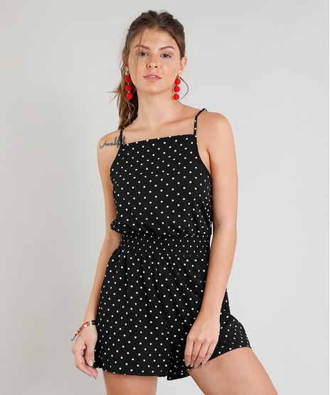 Macaquinho-Feminino-Estampado-de-Poas-Alcas-Finas-Preto-9183957-Preto_1