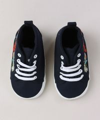 Tenis-Infantil-Cano-Alto-com-Bordado-de-Passaros-Azul-Marinho-9256633-Azul_Marinho_4