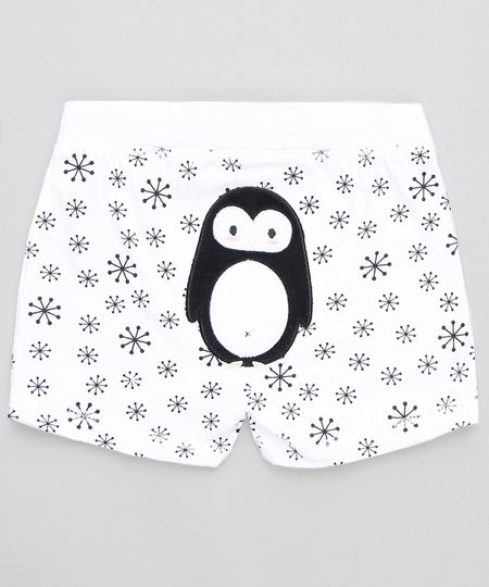 Short-Infantil-Pinguim-Estampado-Branco-9110052-Branco_1