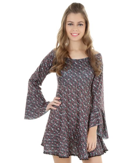 Vestido-Open-Shoulder-Floral-Preto-8283175-Preto_1