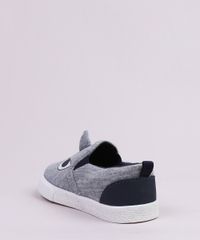 Tenis-Slip-On-Infantil-em-Moletom-Tubarao-Cinza-Mescla-9325399-Cinza_Mescla_3