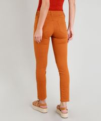 Calca-de-Sarja-Feminina-Skinny-Estampada-Poa-Caramelo-9271823-Caramelo_2