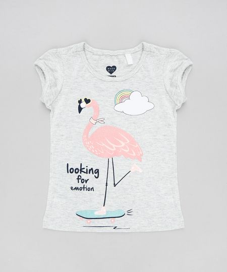 Blusa-Infantil-Flamingo-com-Glitter-Manga-Curta-Decote-Redondo-Cinza-Mescla-Claro-9301875-Cinza_Mescla_Claro_1 Blusa-Infantil-Flamingo-com-Glitter-Manga-Curta-Decote-Redondo-Cinza-Mescla-Claro-9301875-Cinza_Mescla_Claro_1