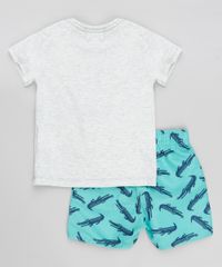 Conjunto-Infantil-de-Camiseta-Manga-Curta-Cinza-Mescla---Bermuda-Estampada-de-Jacares-Verde-Agua-9321303-Verde_Agua_2