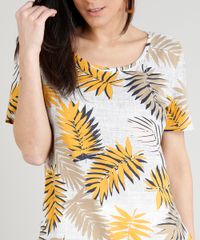 Blusa-Feminina-Estampada-de-Folhas-Decote-Redondo-Manga-Curta-Off-White-9350916-Off_White_4
