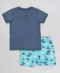 Conjunto-Infantil-de-Camiseta-Manga-Curta-Azul-Escuro---Bermuda-Estampada-de-Coqueiro-Verde-Agua-9321302-Verde_Agua_2