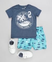 Conjunto-Infantil-de-Camiseta-Manga-Curta-Azul-Escuro---Bermuda-Estampada-de-Coqueiro-Verde-Agua-9321302-Verde_Agua_3