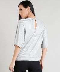 Blusa-Feminina-em-Trico-com-Decote-V-Transpassado-Cinza-Claro-9368155-Cinza_Claro_2