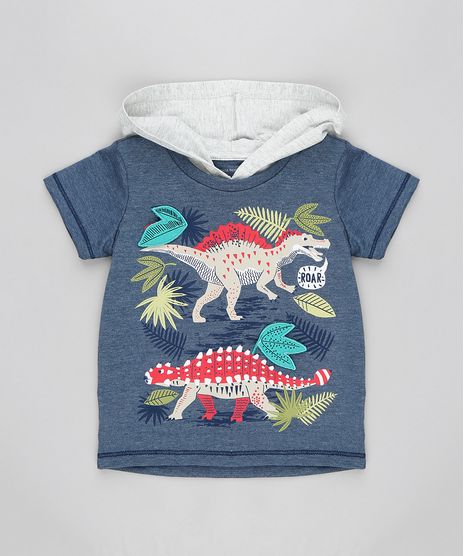 Camiseta-Infantil-com-Capuz-e-Estampa-Interativa-Dinossauros-Manga-Curta-Gola-Careca-Azul-Escuro-9321873-Azul_Escuro_1