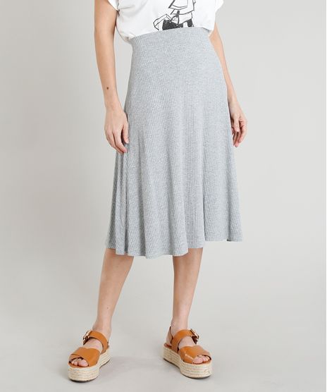 Saia-Midi-Feminina-Canelada-Cinza-Mescla-9293808-Cinza_Mescla_1