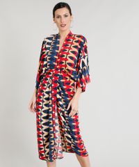 Vestido-Feminino-Midi-Estampado-Geometrico-com-Transpasse-Manga-Curta-Decote-V-Bege-9275645-Bege_1