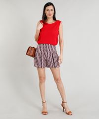 Short-Feminino-Cintura-Alta-com-Sobreposicao-Estampada-Geometrica-Azul-Marinho-9324470-Azul_Marinho_3