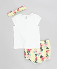 Conjunto-Infantil-de-Blusa--Sweet-Lovers--Manga-Curta-Off-White---Short-Estampado-Floral---Faixa-de-Cabelo--Amarela-9117947-Amarelo_2