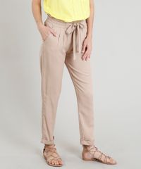Calca-Clochard-Feminina-com-Amarracao-e-Bolsos-Kaki-9381710-Kaki_1