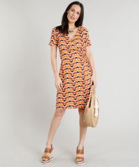 Vestido-Feminino-Curto-Transpassado-Estampado-Geometrico-Manga-Curta-Cobre-9368232-Cobre_3