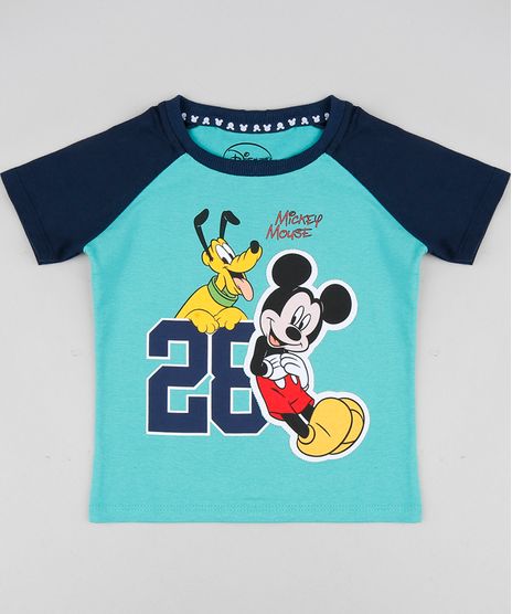 Camiseta-Infantil-com-Estampa-Mickey-e-Pluto-Manga-Curta-Raglan-Gola-Careca-Verde-Agua-9299810-Verde_Agua_1