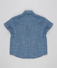 Camisa-Jeans-Infantil-Manga-Curta-com-Bolso-Azul-Escuro-9307468-Azul_Escuro_2