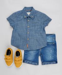 Camisa-Jeans-Infantil-Manga-Curta-com-Bolso-Azul-Escuro-9307468-Azul_Escuro_3
