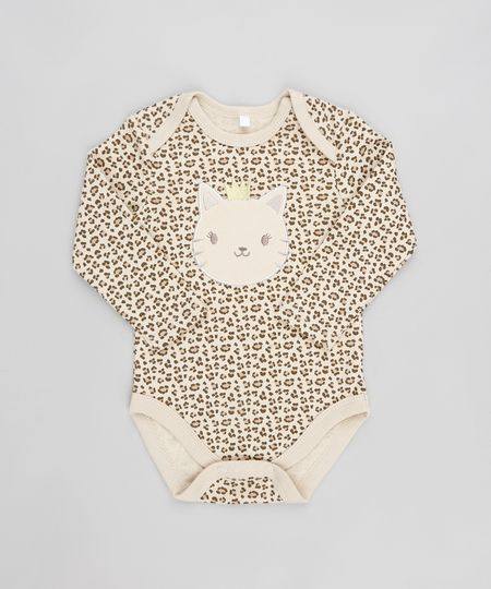 Body-Infantil-Gatinha-Estampado-Animal-Print-Manga-Longa-Decote-Redondo-Bege-9110015-Bege_1